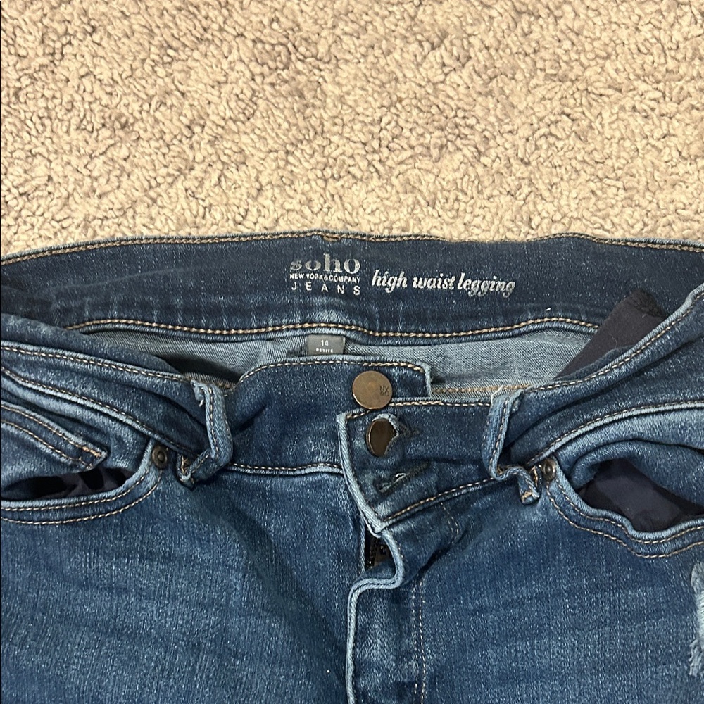 Soho Women's Denim High Waist Jeggings